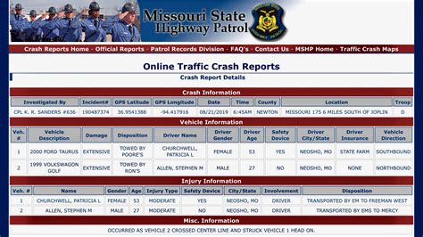 Online Traffic Crash Reports. . Mshp crash report